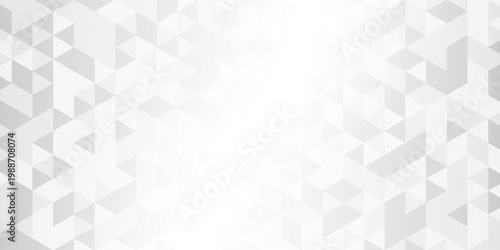 Abstract white background with silver effect. Light gray colour texture. Grey blue modern pattern. Gradient textur. Triangle patern. Triangular backdrop. Design bg business print