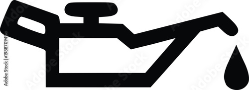 Check Engine Light Oil Change Icon Silhouette Isolated Car Maintenance Dashboard Warning Illustration