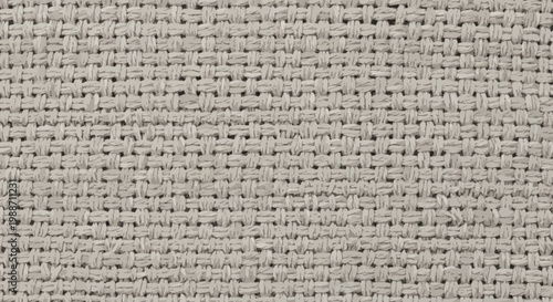 Neutral Beige Woven Fabric Texture Background, Detailed Textile Pattern Close-up