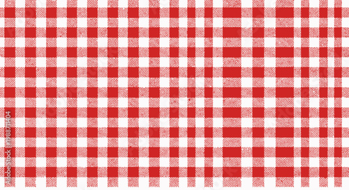 Red and White Gingham Checkered Pattern Background