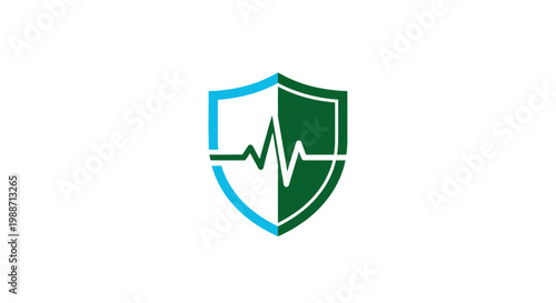 Medical Shield: Illustrative Design Representing Cardiovascular Health And Wellness Protection