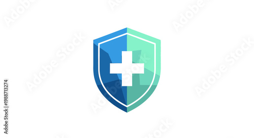 Free Download Medical Shield Icon Symbol of Protection and Insurance Concept on Isolated Background - GFXLoad