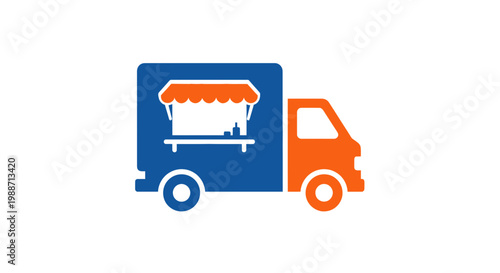 A Modern Food Truck Design Illustrating Mobile Food Service And Culinary Business