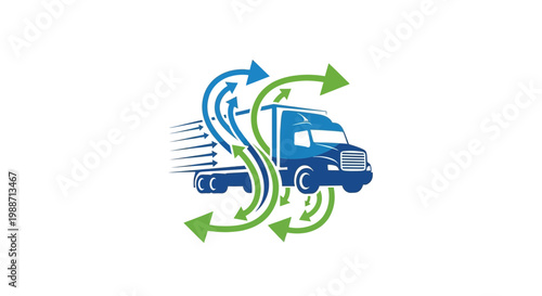 A Modern Logistics Design Depicting Transportation and Efficient Deliveries