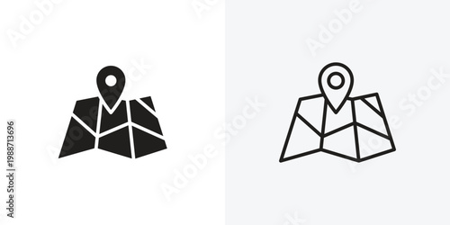 Map vectors icons pack for apps and Ui Ux desigs