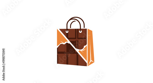 A Chocolate Bar Incorporated as a Shopping Bag: A Unique Confectionary Visual