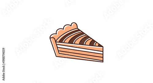 A Slice Of Sweet And Delicious Chocolate Layered Cake, Ready To Be Enjoyed Anytime