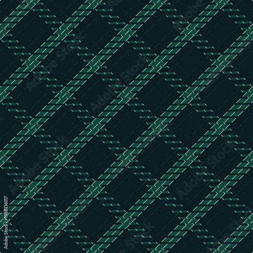 dark green diagonal houndstooth pattern seamless fabric texture background