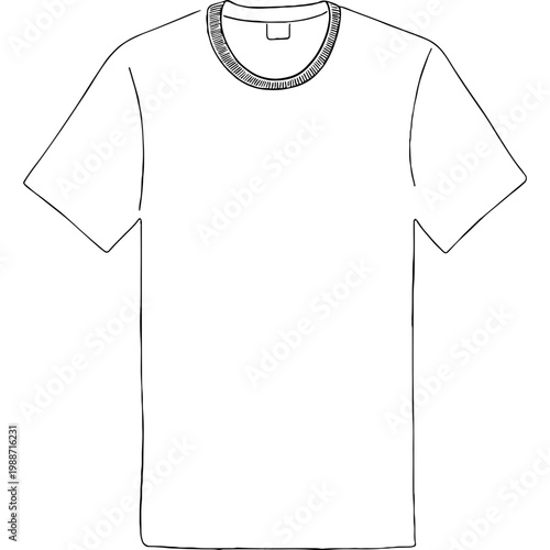 Short Sleeve T-Shirt Outline Frame