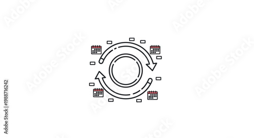 a black and white illustration of cars racing on a circular track.