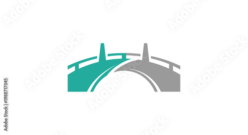 Abstract Bridge Logo Design Representing Connection, Stability, And Modern Architecture