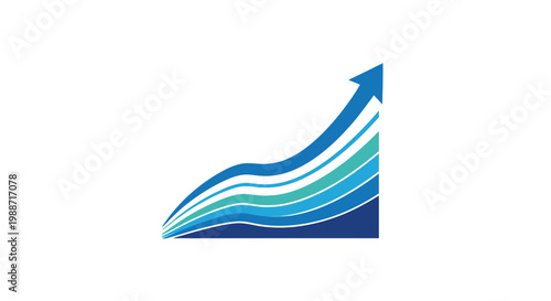 Abstract Business And Financial Growth Arrow Showing Increasing Positive Metrics