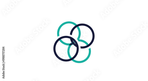 Abstract Circles Composition Displaying Connection Interplay And Interdependence Of Elements