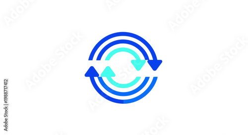 Abstract Digital Design Depicting Circular Arrows Indicating Recurrence Process