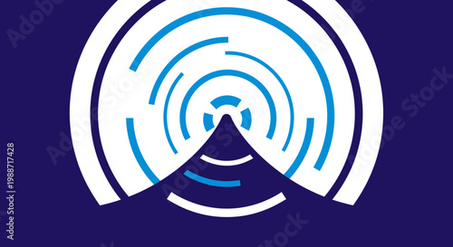 Abstract Digital Design With Modern Geometric Shape and Color Gradient Combination