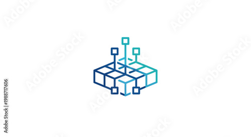 Abstract Digital Network Concept Depicting Data Flow and Innovative Technological Connection