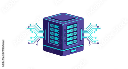 Abstract Data Center Depicting Digital Connectivity Illustrating Information Technology