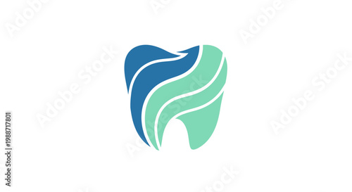 Abstract Dental Illustration Depicting Oral Health, Modern Design for Dentistry Clinic