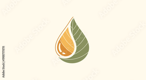 Abstract Depiction of Nature's Essence Combined with Natural Elements and Vitality Design