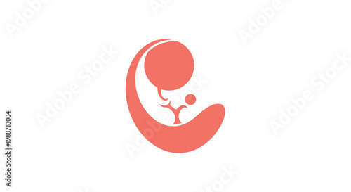 Abstract Concept Symbolizing Conception, Growth, and Early Stages of Life, Modern Design