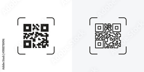 Qrcode vectors icons pack for apps and Ui Ux desigs