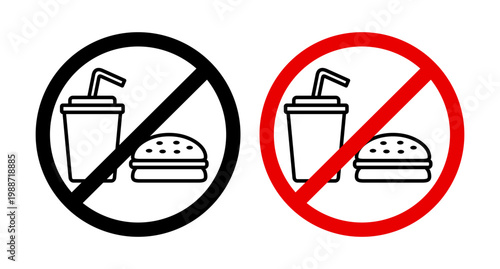 Znak zakazujący jedzenia i picia