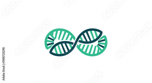 Abstract DNA Strand Symbolizing Science And The Continuous Nature Of Life Minimalist Design