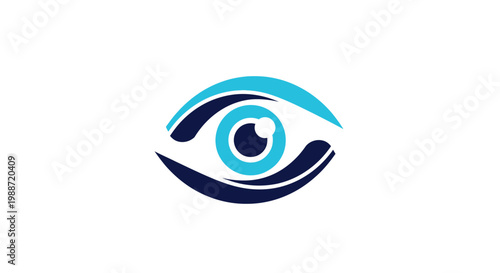 Abstract Eye Logo Depicting Clarity Vision and Perceptive Insight in Digital Format