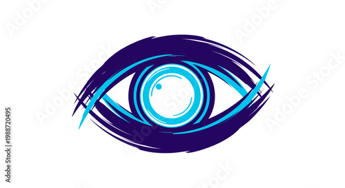Abstract Eye Logo Depicting Vision, Perception, and Insight in Modern Graphic Design