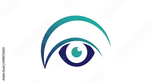 Abstract Eye Logo Design Representing Vision, Clarity, and Visual Perception, Modern Style