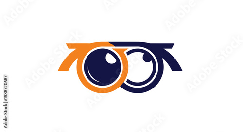 Abstract Eye Logo Design with Geometric Shapes Demonstrating Insight and Perception
