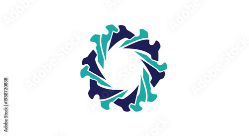 Abstract Gear Design Depicting Interconnection and Technological Advancement Symbol
