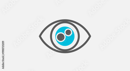 Abstract Eye Icon Depicting Vision, Perception, Observation, and Awareness Symbolism