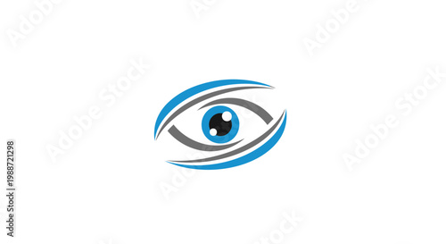 Abstract Eye Icon Design for Ophthalmology, Optical, And Vision Care Solutions