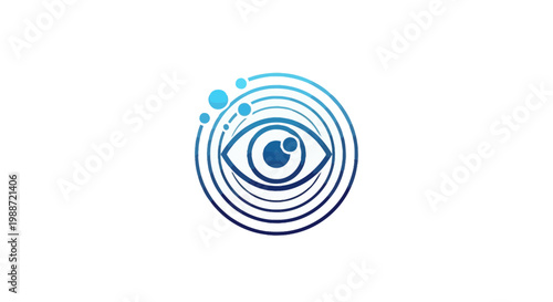 Abstract Eye Icon Design Representing Vision, Technology, and Digital Concepts