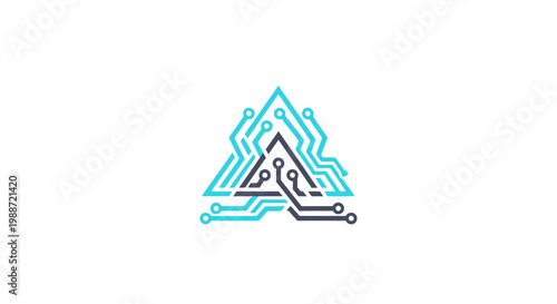 Abstract Geometric Design Demonstrating Innovation And Technology Solutions Visualization