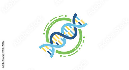 DNA double helix genetic structure symbol.