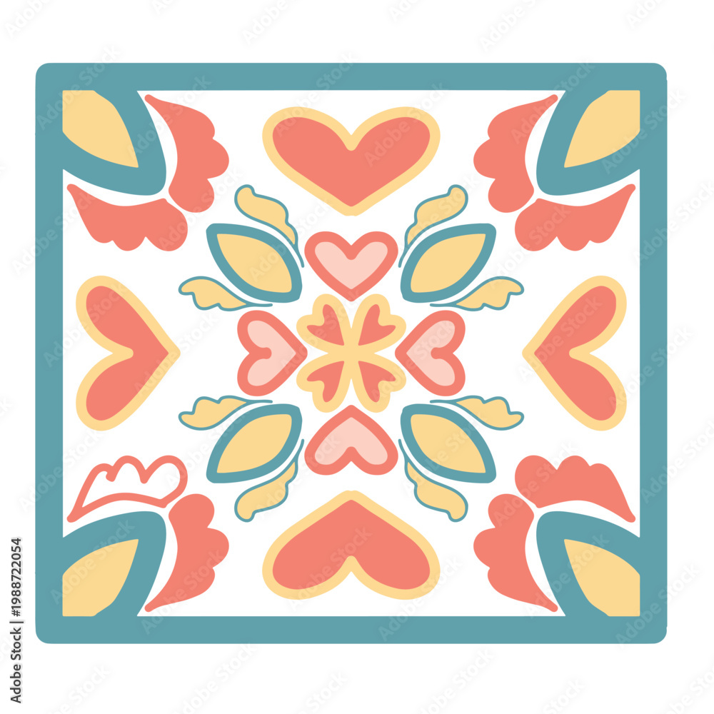 Obraz premium Seamless Pattern Geometric Flower nature design
