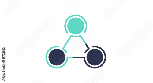 Abstract Geometric Diagram Illustrating Connectivity in a Modern Minimalist Manner