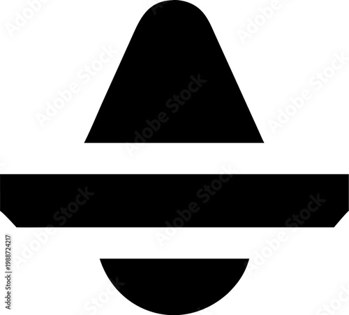 Abstract Geometric Symbol Representing Balance and Harmony with a Simple, Modern Aesthetic