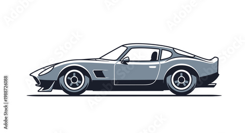 Retro sports car icon