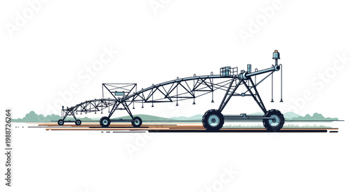 Irrigation system on a field