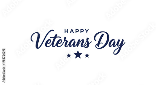 Happy Veterans Day with stars graphic