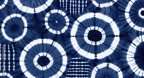 Indigo Shibori Tie Dye Pattern Background