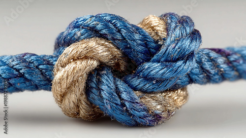 Untied knot isolated on clean background representing solution and release concept, loosened rope symbolizing freedom, resolution, clarity and problem solving