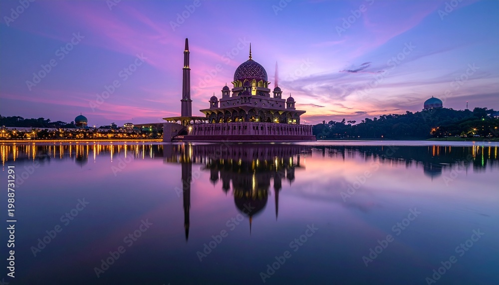 Obraz premium Putra Mosque Putrajaya at Dusk