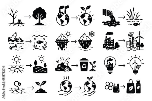 Visual representation of sustainable environmental practices and ecological balance