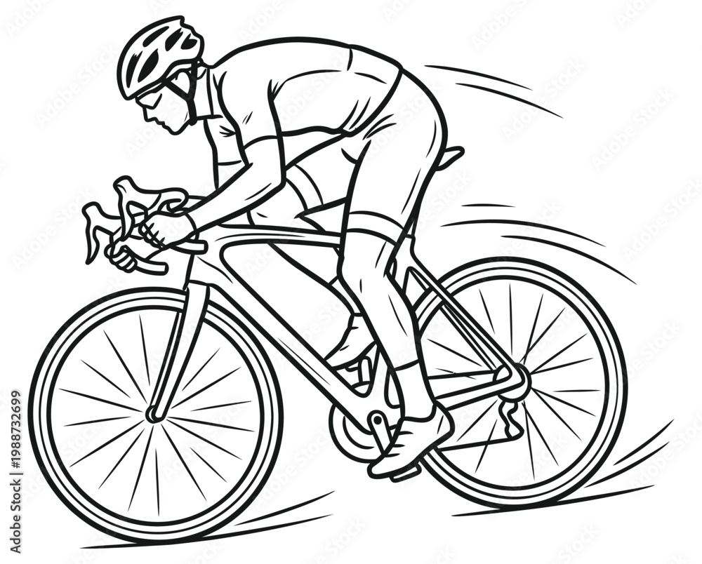 Fototapeta premium Cyclist riding a bicycle