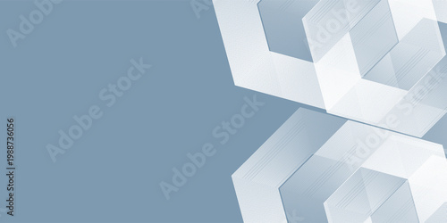 Abstract hexagon lines on gray background eps 10