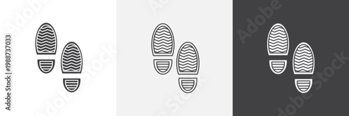 Shoe print icon element for design projects and web designs